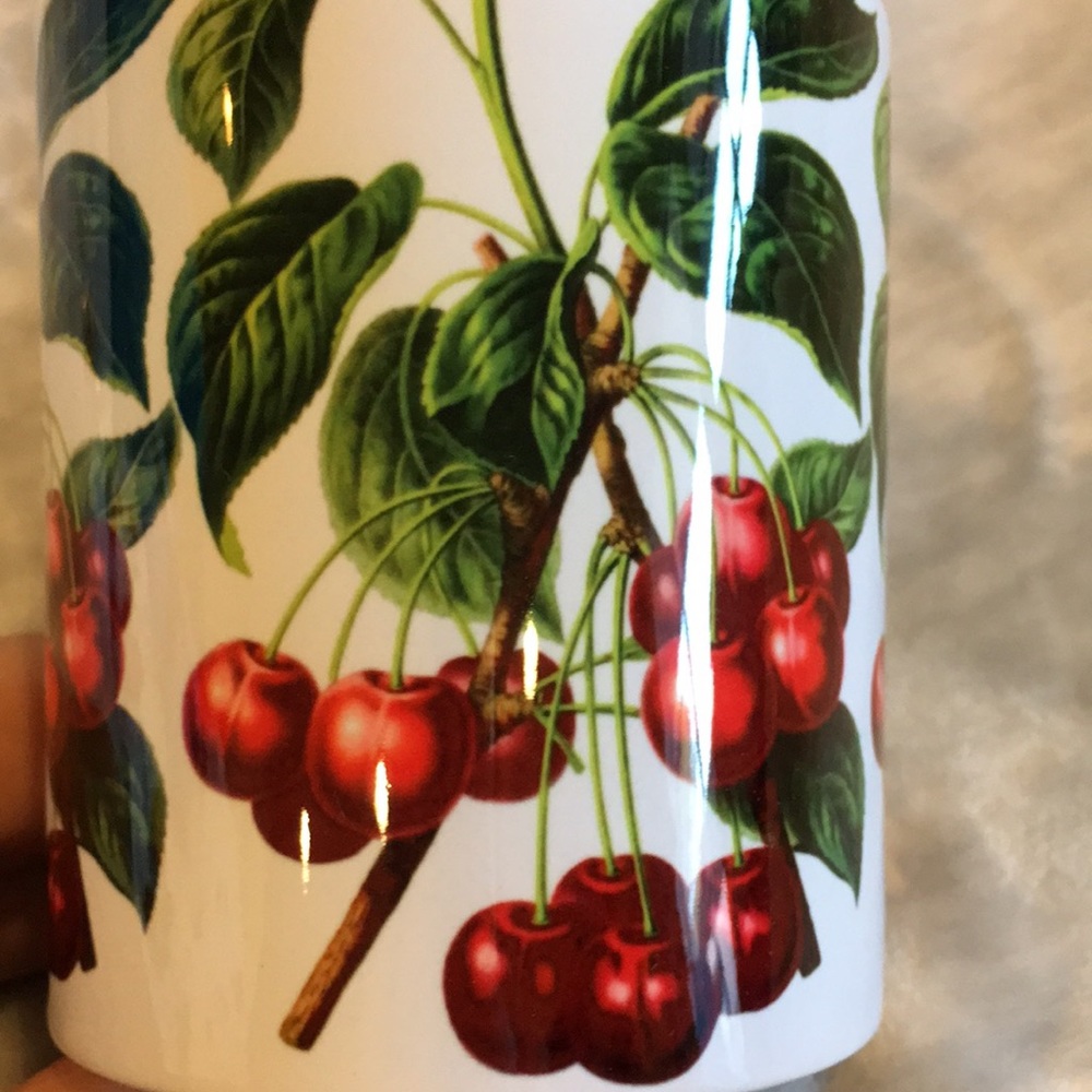 Wild Cherries Ceramic Mug NWT 6 oz Orca Coatings Cherry Botanical Mug - Picture 8 of 12